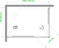 Royal Bath Душевой уголок RB 8110HPD-C-BL 110х80х185 – фотография-3